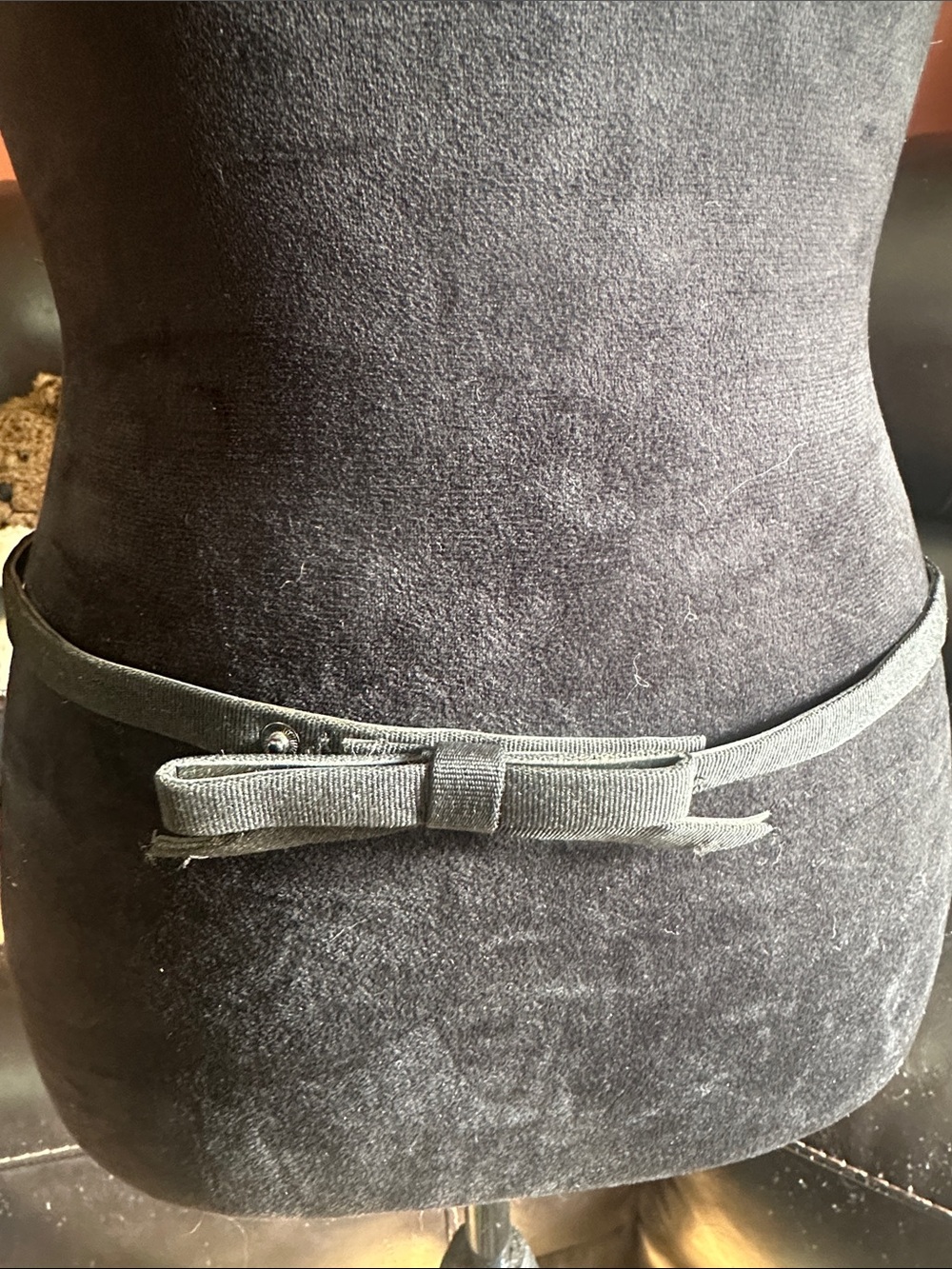 Women's Black Bow Accent Waist Belt